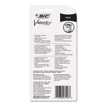 BIC® Velocity Max Pencil, 0.9 Mm, Hb (#2), Black Lead, Assorted Barrel Colors, 2-pack freeshipping - TVN Wholesale